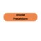 Nevs Precaution Labels - Droplet Precaution 5/16"x1-1/4" Flr Orange w/Black N-15902 - alternate 1